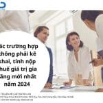 CÁC TRƯỜNG HỢP KHÔNG PHẢI KÊ KHAI, TÍNH NỘP THUẾ GIÁ TRỊ GIA TĂNG MỚI NHẤT NĂM 2024